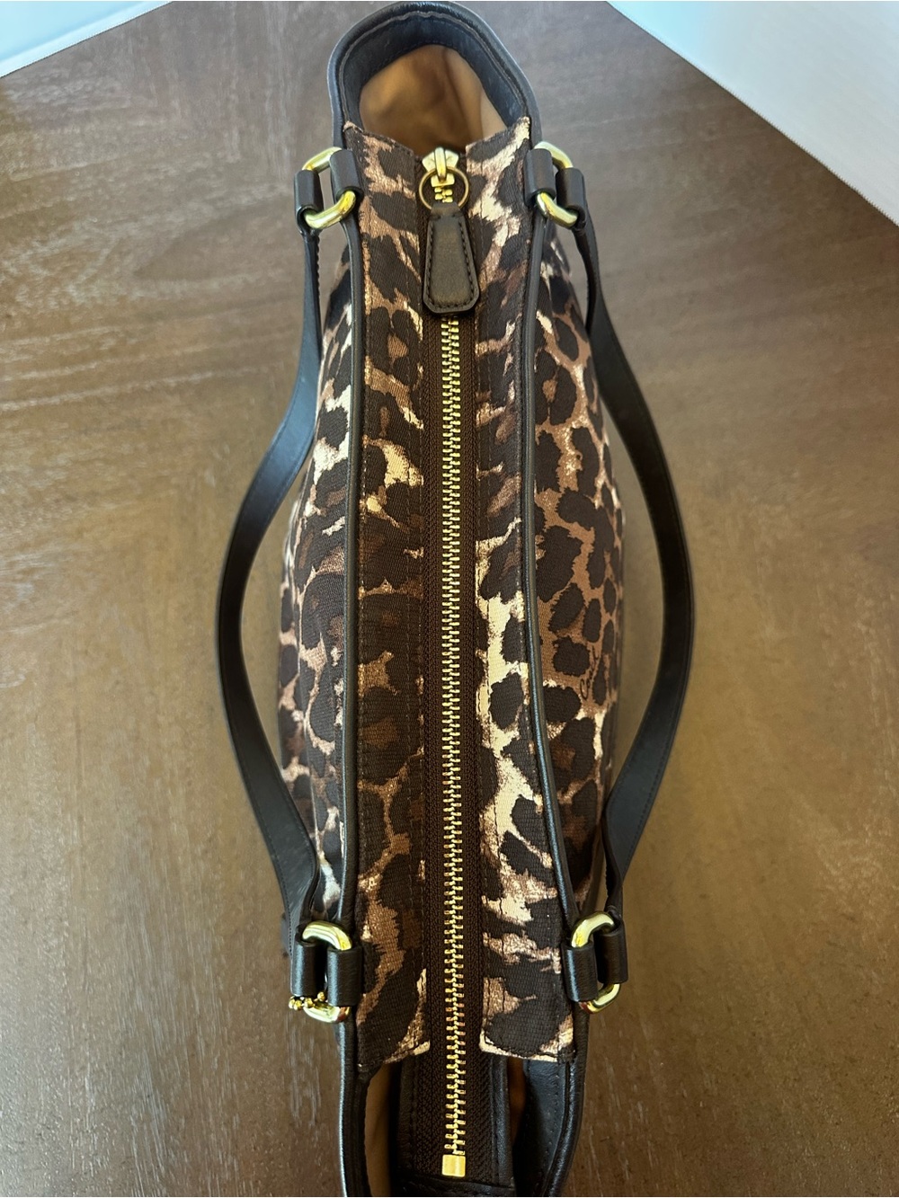 Coach Park Ocelot Leopard Print Carrie Tote w/Red Hangtag - Picture 11 of 16